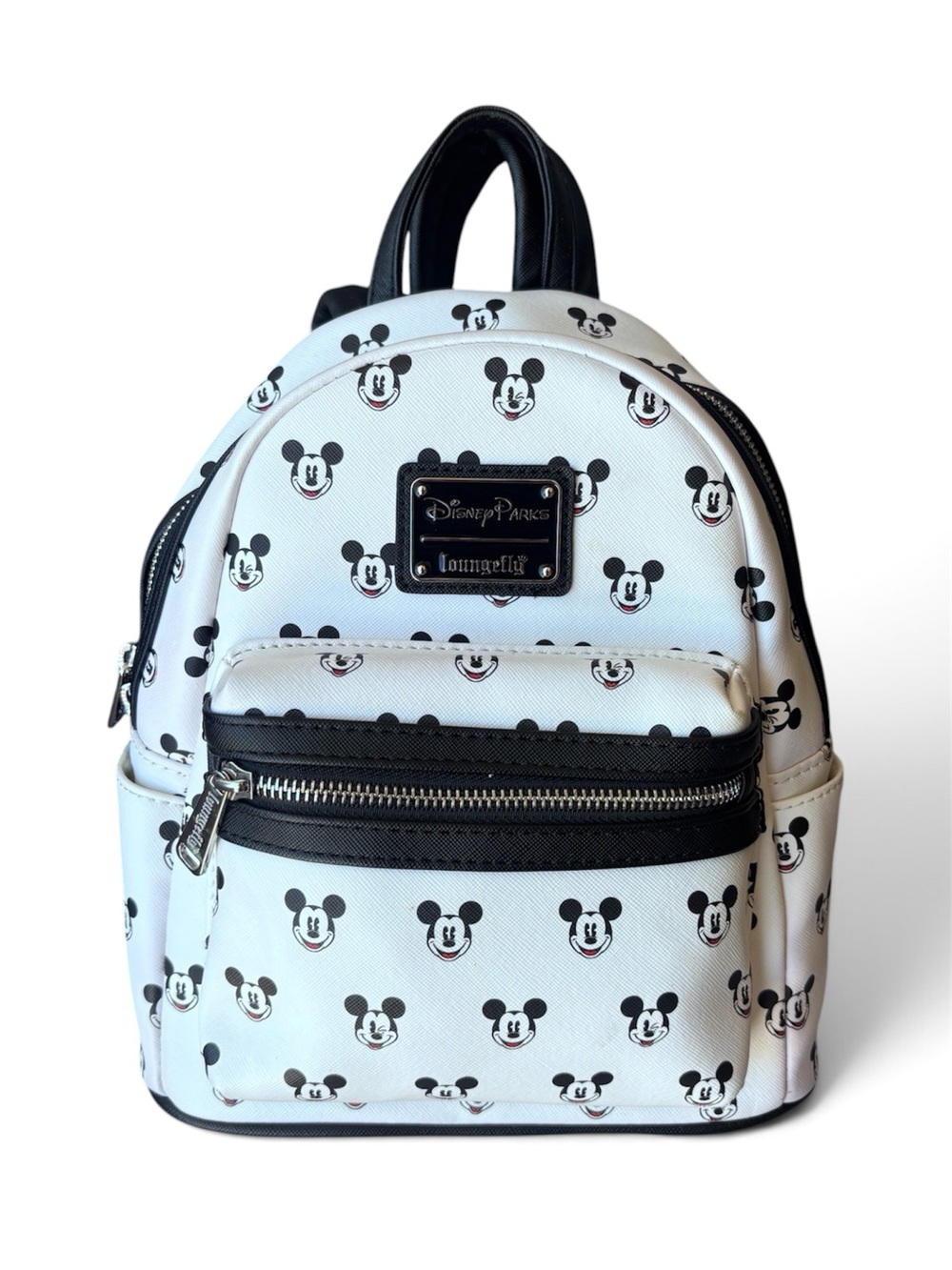 Loungefly Disney Parts White & Black Mickey Mouse Mini Backpack
